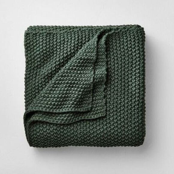 Casaluna -  Knit Blanket Acrylic Sweater Dark Teal Re Teal - Picture 1 of 4